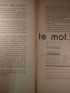 COCTEAU : Le Mot, n°11, 1ère année, 20 février 1915 - Edition Originale - Edition-Originale.com