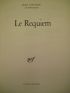 COCTEAU : Le requiem - Autographe, Edition Originale - Edition-Originale.com