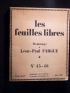 FARGUE : Hommages à Léon-Paul Fargue, Les Feuilles libres N°45-46 - Signed book, First edition - Edition-Originale.com