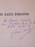 GRACQ : Les eaux étroites - Autographe, Edition Originale - Edition-Originale.com