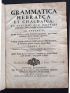 GUARIN : Grammatica hebraica et chaldaica - Edition Originale - Edition-Originale.com