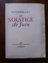 MONTHERLANT : Le solstice de Juin - Autographe, Edition Originale - Edition-Originale.com