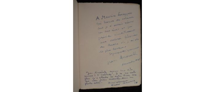 ANOUILH : L'invitation au château - Autographe, Edition Originale - Edition-Originale.com