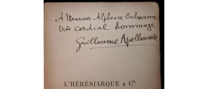 APOLLINAIRE : L'hérésiarque & Cie - Autographe, Edition Originale - Edition-Originale.com