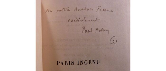 ARENE : Paris ingénu - Autographe, Edition Originale - Edition-Originale.com