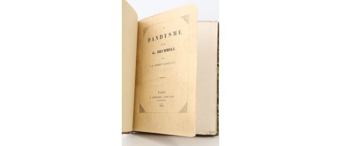 BARBEY D'AUREVILLY : Du dandysme et de G. Brummell - Edition Originale - Edition-Originale.com