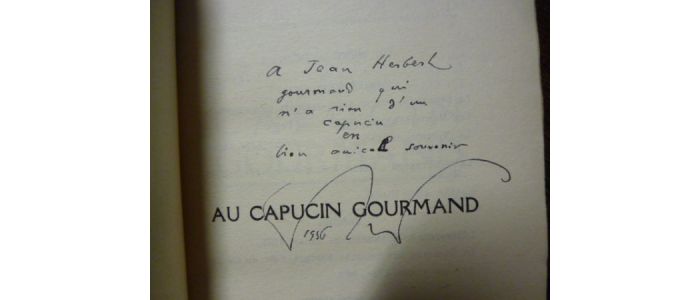 BERAUD : Au capucin gourmand - Signed book, First edition - Edition-Originale.com