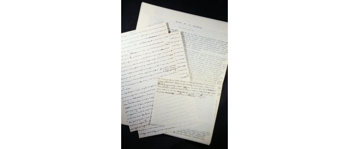 BLANCHOT : L'art de la nouvelle. Manuscrit autographe et tapuscrit complets - Autographe, Edition Originale - Edition-Originale.com