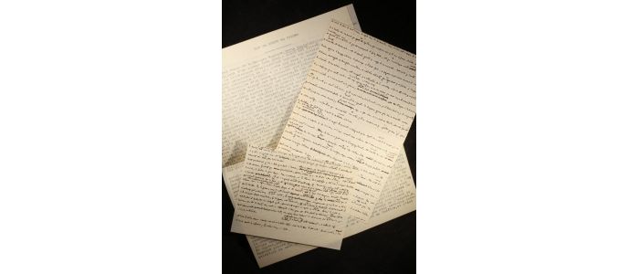 BLANCHOT : Sur un monde en ruines. Manuscrit autographe et tapuscrit complets - Autographe, Edition Originale - Edition-Originale.com
