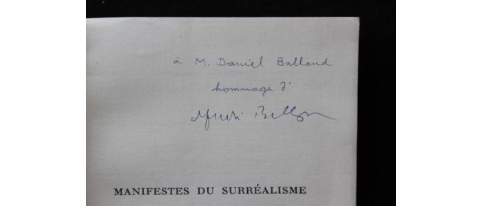 BRETON : Manifestes du surréalisme - Autographe, Edition Originale - Edition-Originale.com