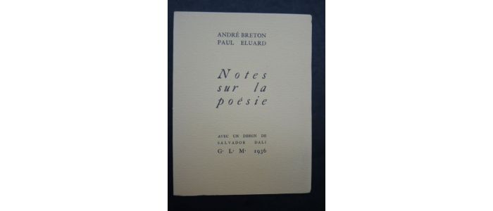 BRETON : Notes sur la poésie - Edition Originale - Edition-Originale.com