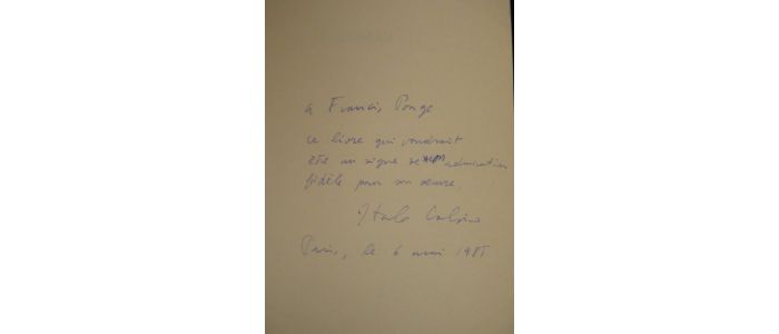 CALVINO : Palomar - Autographe, Edition Originale - Edition-Originale.com