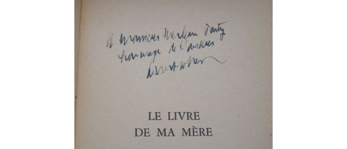 COHEN : Le livre de ma mère - Autographe, Edition Originale - Edition-Originale.com