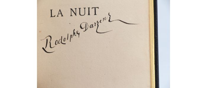 DARZENS : La nuit, premières poésies 1882-1884 - Autographe, Edition Originale - Edition-Originale.com