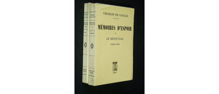 DE GAULLE : Mémoires d'espoir - Edition Originale - Edition-Originale.com