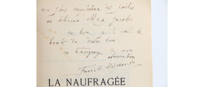 JACOB : La naufragée - Exemplaire de Max Jacob - Autographe, Edition Originale - Edition-Originale.com