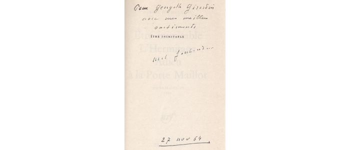 JOUHANDEAU : Etre inimitable - Libro autografato, Prima edizione - Edition-Originale.com