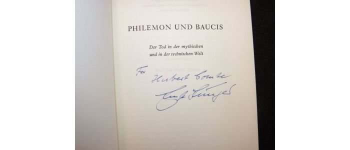 JUNGER : Philemon und Baucis, der tod in der mythischen und in der technischen welt - Autographe, Edition Originale - Edition-Originale.com