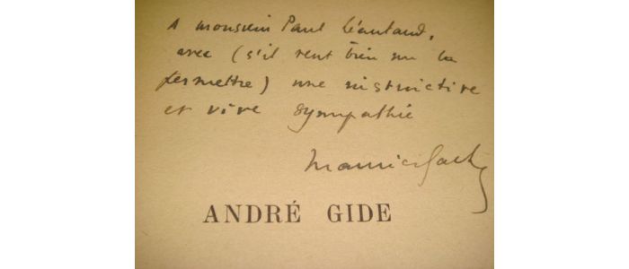 LEAUTAUD : André Gide - Autographe, Edition Originale - Edition-Originale.com