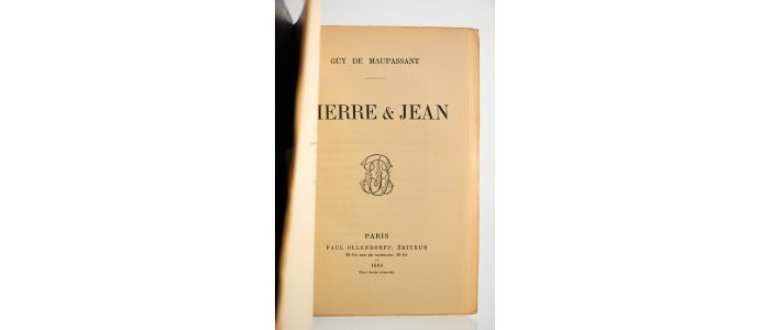 MAUPASSANT : Pierre et Jean - Edition Originale - Edition-Originale.com