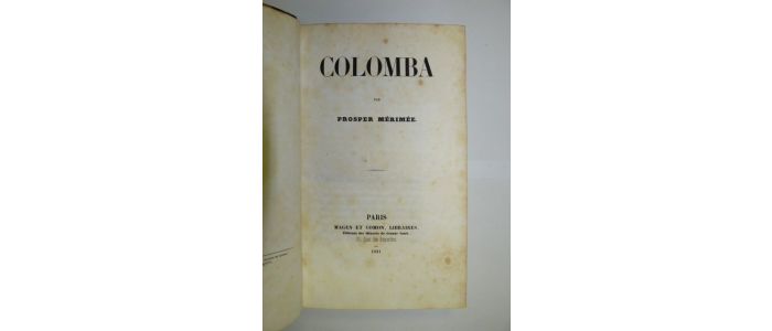 MERIMEE : Colomba - Edition Originale - Edition-Originale.com
