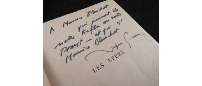 NIMIER : Les épées - Autographe, Edition Originale - Edition-Originale.com
