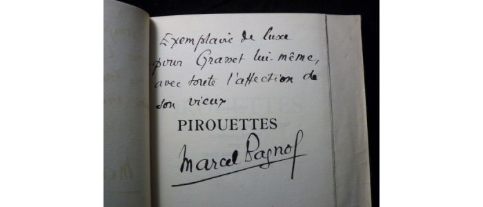 PAGNOL : Pirouettes - Autographe, Edition Originale - Edition-Originale.com