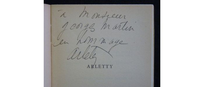 PERRIN : Arletty - Autographe, Edition Originale - Edition-Originale.com