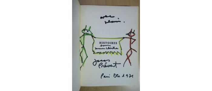 PREVERT : Histoires - Autographe, Edition Originale - Edition-Originale.com