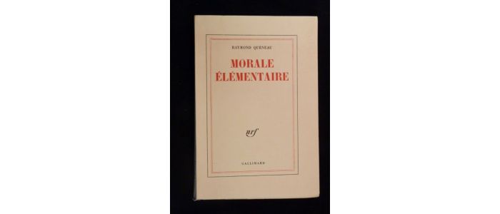 QUENEAU : Morale élémentaire - Edition Originale - Edition-Originale.com