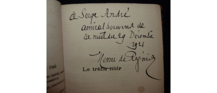 REGNIER : Le trèfle noir - Autographe, Edition Originale - Edition-Originale.com