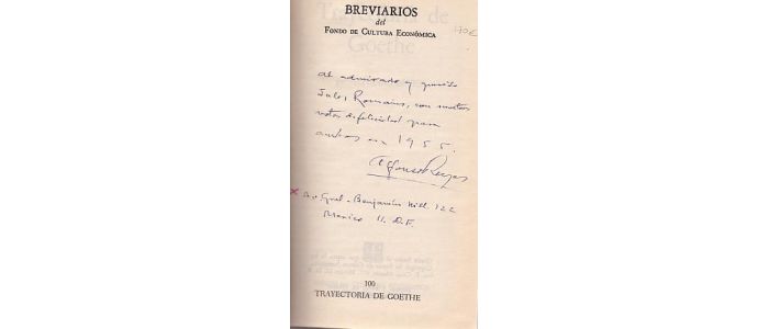 REYES : Trayectoria de Goethe - Autographe, Edition Originale - Edition-Originale.com