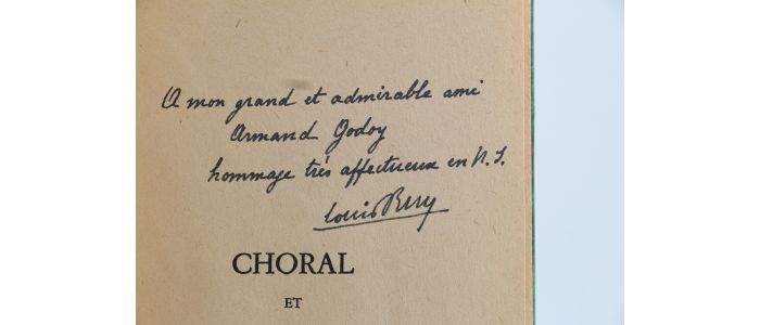 RUY : Choral et nocturnes - Autographe, Edition Originale - Edition-Originale.com