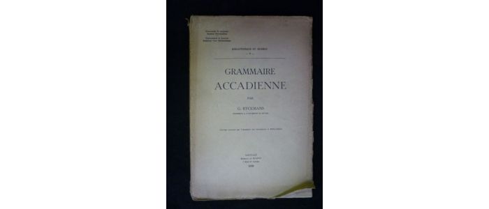RYCKMANS : Grammaire accadienne - Edition Originale - Edition-Originale.com