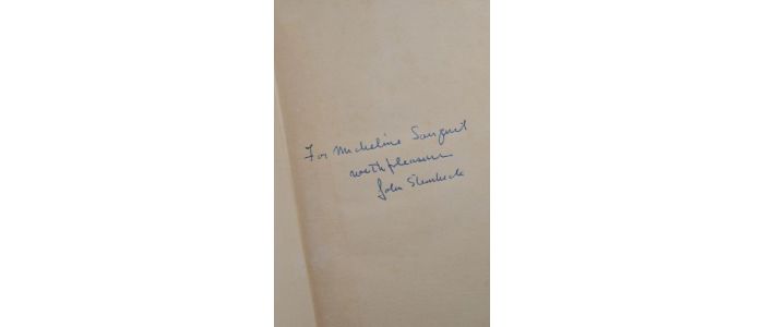STEINBECK : La flamme - Autographe, Edition Originale - Edition-Originale.com