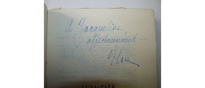 TRIOLET : Luna-Park - Autographe, Edition Originale - Edition-Originale.com