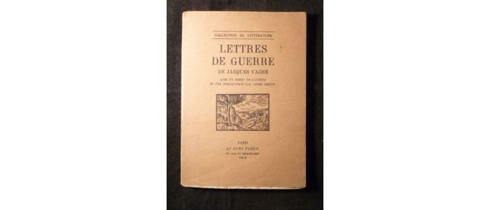 VACHE : Lettres de guerre de Jacques Vaché avec un dessin de l'auteur et une introduction par André Breton - Edition Originale - Edition-Originale.com