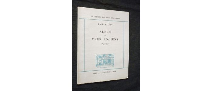 VALERY : Album de vers anciens. 1890-1920 - Edition Originale - Edition-Originale.com