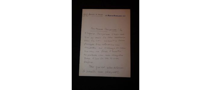 VERLAINE : Lettre autographe signée de Laurent Tailhade à Henri Mériot.  - Autographe, Edition Originale - Edition-Originale.com