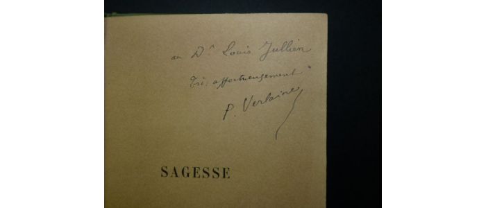 VERLAINE : Sagesse - Autographe, Edition Originale - Edition-Originale.com