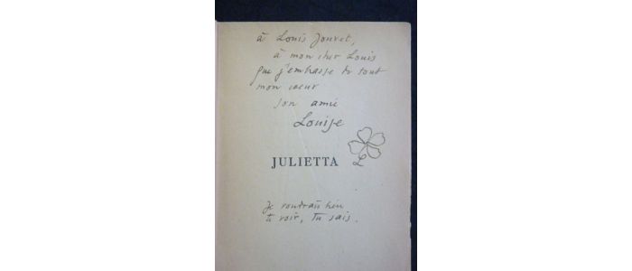 VILMORIN : Julietta - Autographe, Edition Originale - Edition-Originale.com