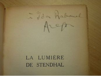 ARAGON : La lumière de Stendhal - Autographe, Edition Originale - Edition-Originale.com