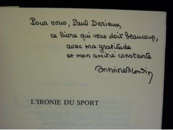 BLONDIN : L'ironie du sport - Autographe, Edition Originale - Edition-Originale.com