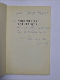 CAILLOIS : Vocabulaire esthétique - Autographe, Edition Originale - Edition-Originale.com