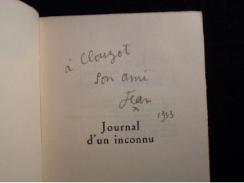 COCTEAU : Journal d'un inconnu - Autographe, Edition Originale - Edition-Originale.com