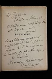 CREVEL : Babylone - Autographe, Edition Originale - Edition-Originale.com