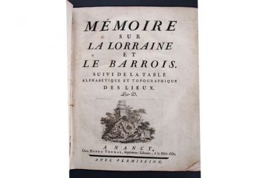 DURIVAL : Mémoire sur la Lorraine et Le Barrois - Edition Originale - Edition-Originale.com