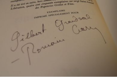 GARY : Les cerfs-volants - Autographe, Edition Originale - Edition-Originale.com