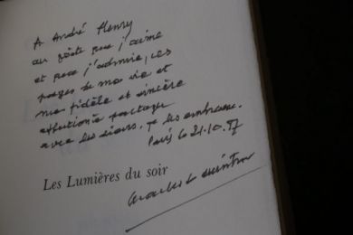 LE QUINTREC : Les lumières du soir - Autographe, Edition Originale - Edition-Originale.com