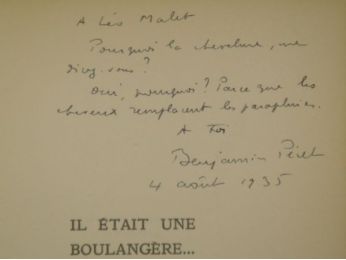 PERET : Il était une boulangère - Autographe, Edition Originale - Edition-Originale.com
